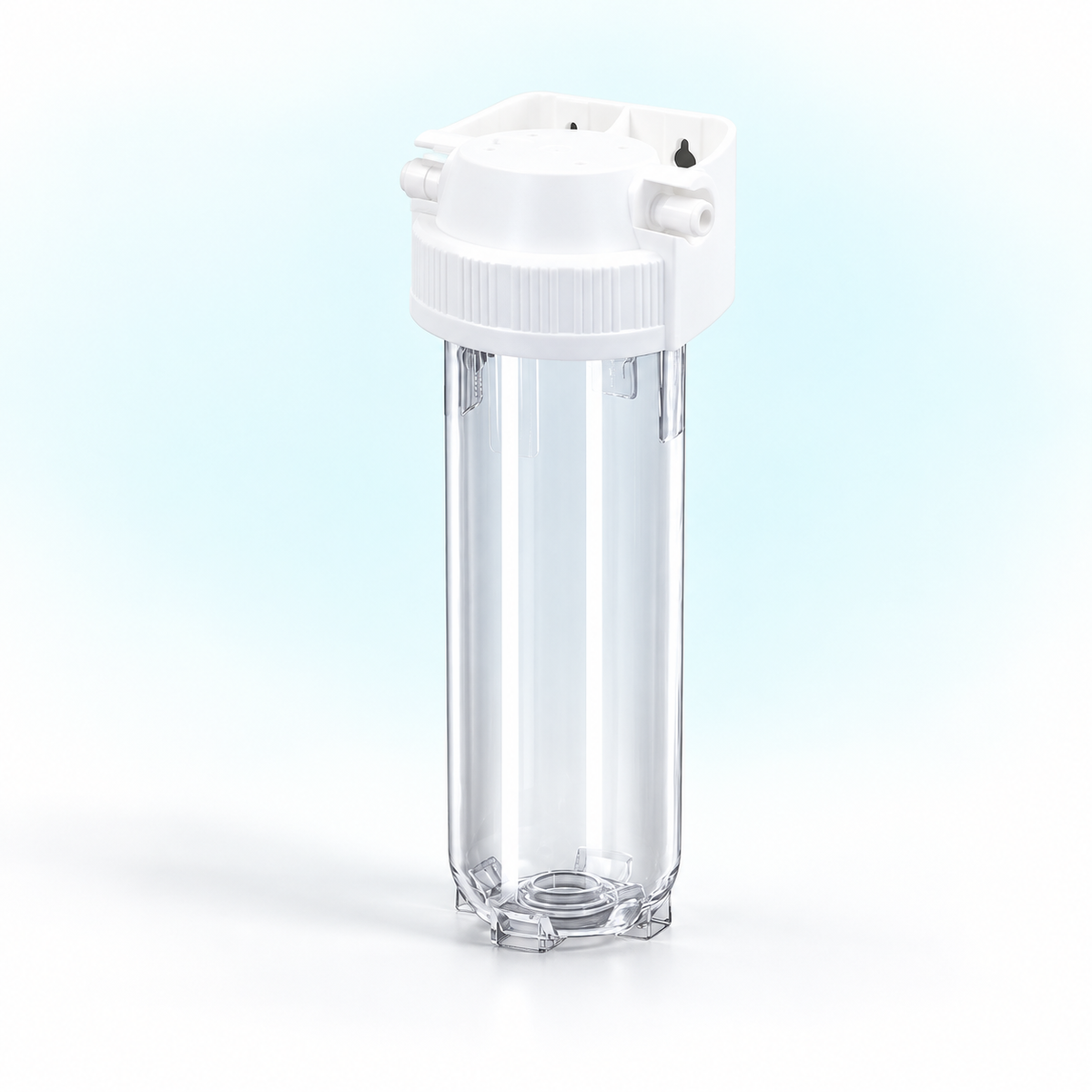 transparent 10-inch filter housing - 3/8 in Quick Connect / With Bracket