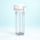 transparent 10-inch filter housing - 1/4 in Plastic Thread / No Bracket