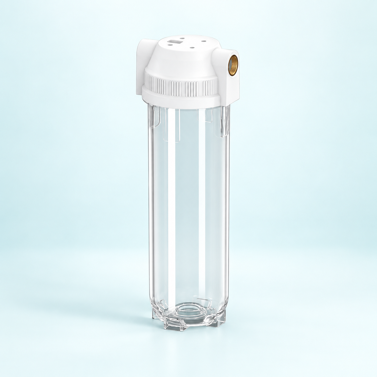 transparent 10-inch filter housing - 3/4 in Metal Thread / No Bracket