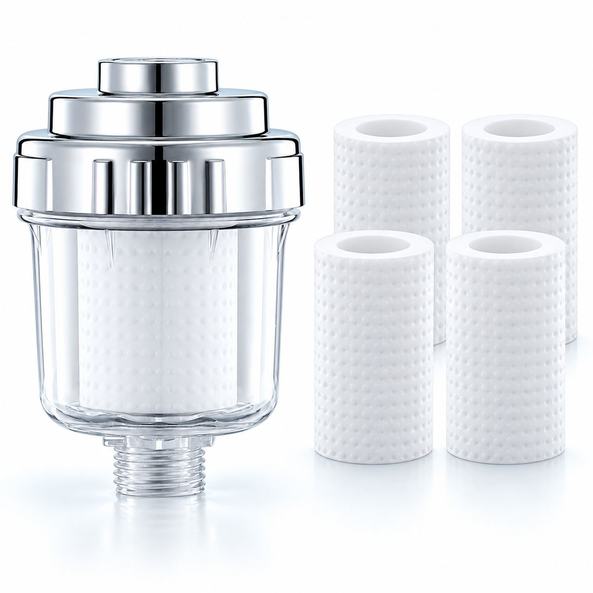 clear inline shower filter Filter + 4 Spares
