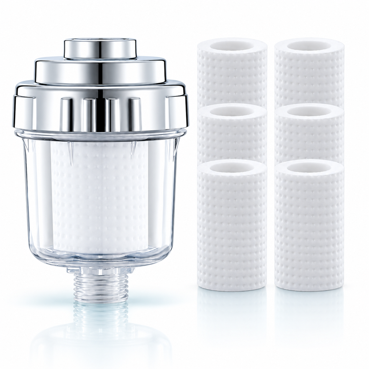 clear inline shower filter Filter + 6 Spares