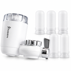 JN-18 faucet filter with 6 Total Cartridges including one installed