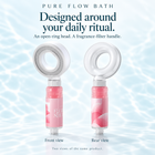 Front and rear views of the same ring showerhead