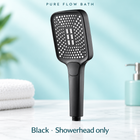 Pure Flow Bath Black · Showerhead only