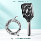 Pure Flow Bath Gray · Showerhead + 2 m hose