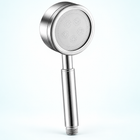 Stainless steel handheld shower head in Brushed Silver, Head Only