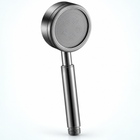 Stainless steel handheld shower head in Gunmetal Grey, Head Only