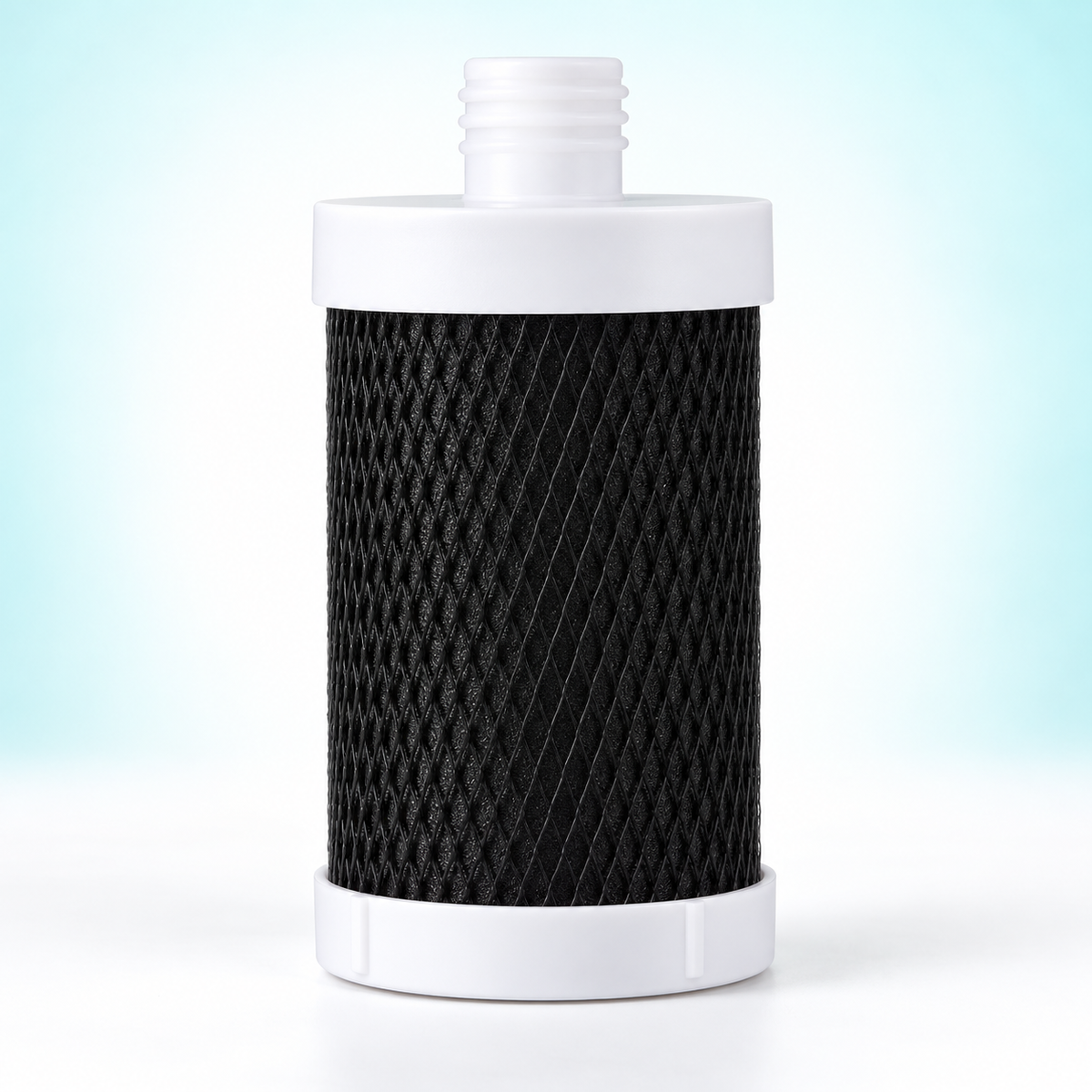 White-frame black replacement faucet cartridge