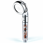 3-Mode Bead Filter Handheld Shower Head with Stop Button - Clear - Head only