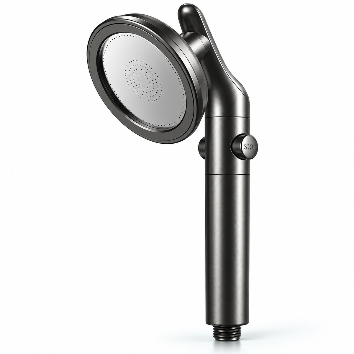 Gunmetal Grey swivel filtered handheld shower head, Head Only