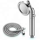 Chrome Silver swivel filtered handheld shower head, Head + 1.5 m Hose