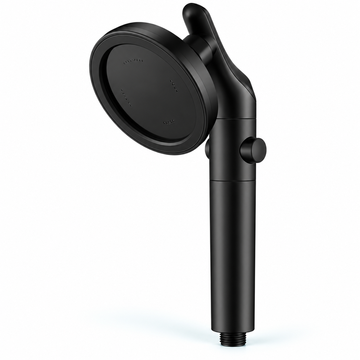 Black swivel filtered handheld shower head, Head Only