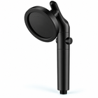 Black swivel filtered handheld shower head, Head Only