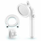 White swivel filtered handheld shower head, Head + 1.5 m Hose + Holder