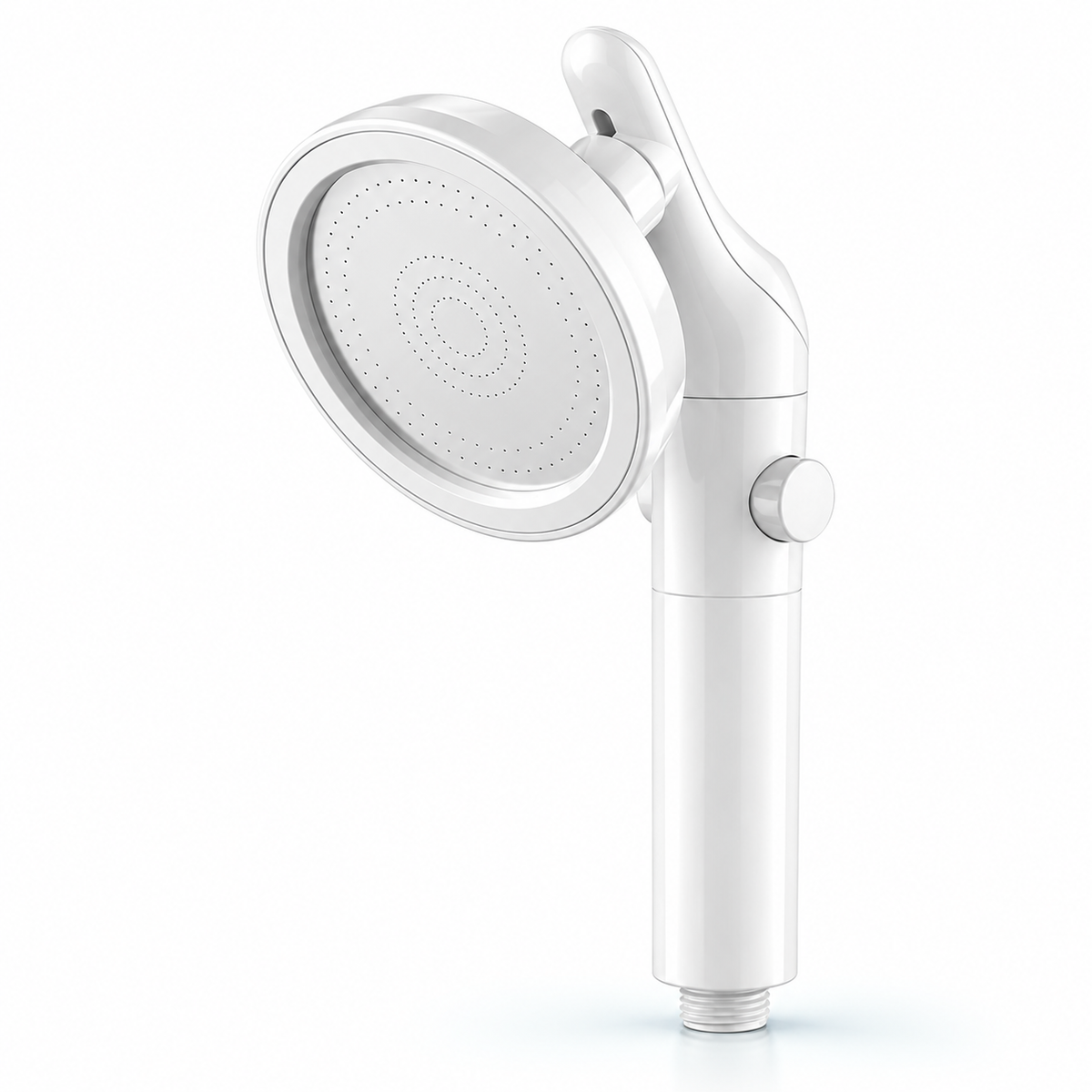 White swivel filtered handheld shower head, Head Only