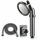 Gunmetal Grey swivel filtered handheld shower head, Head + 1.5 m Hose + Holder