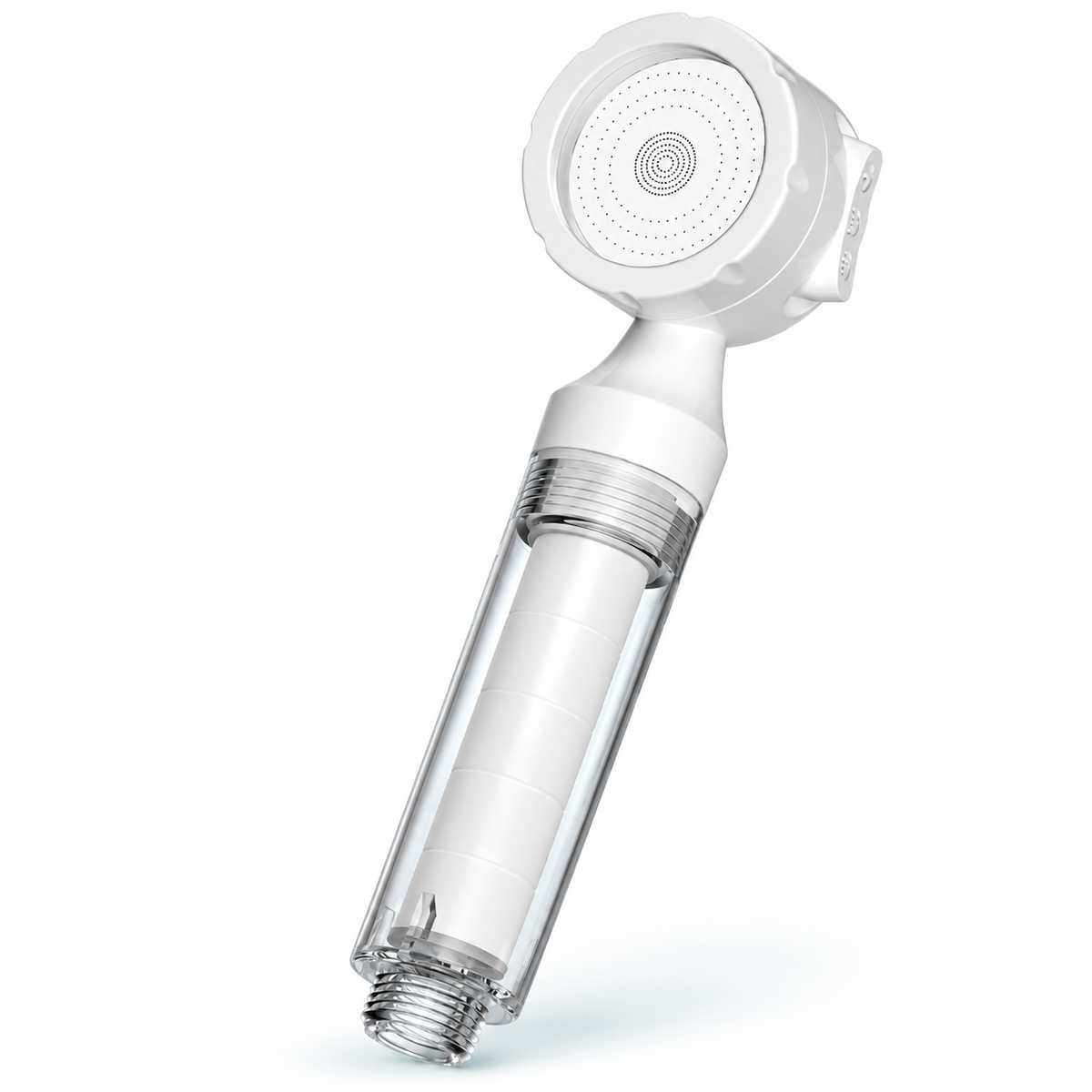 Cream White three-mode filtered travel shower head, Head Only
