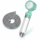 Avocado Green three-mode filtered travel shower head, Head + 1.5 m Hose