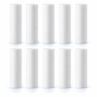 Ten uncapped replacement filter inserts for three-mode travel shower head