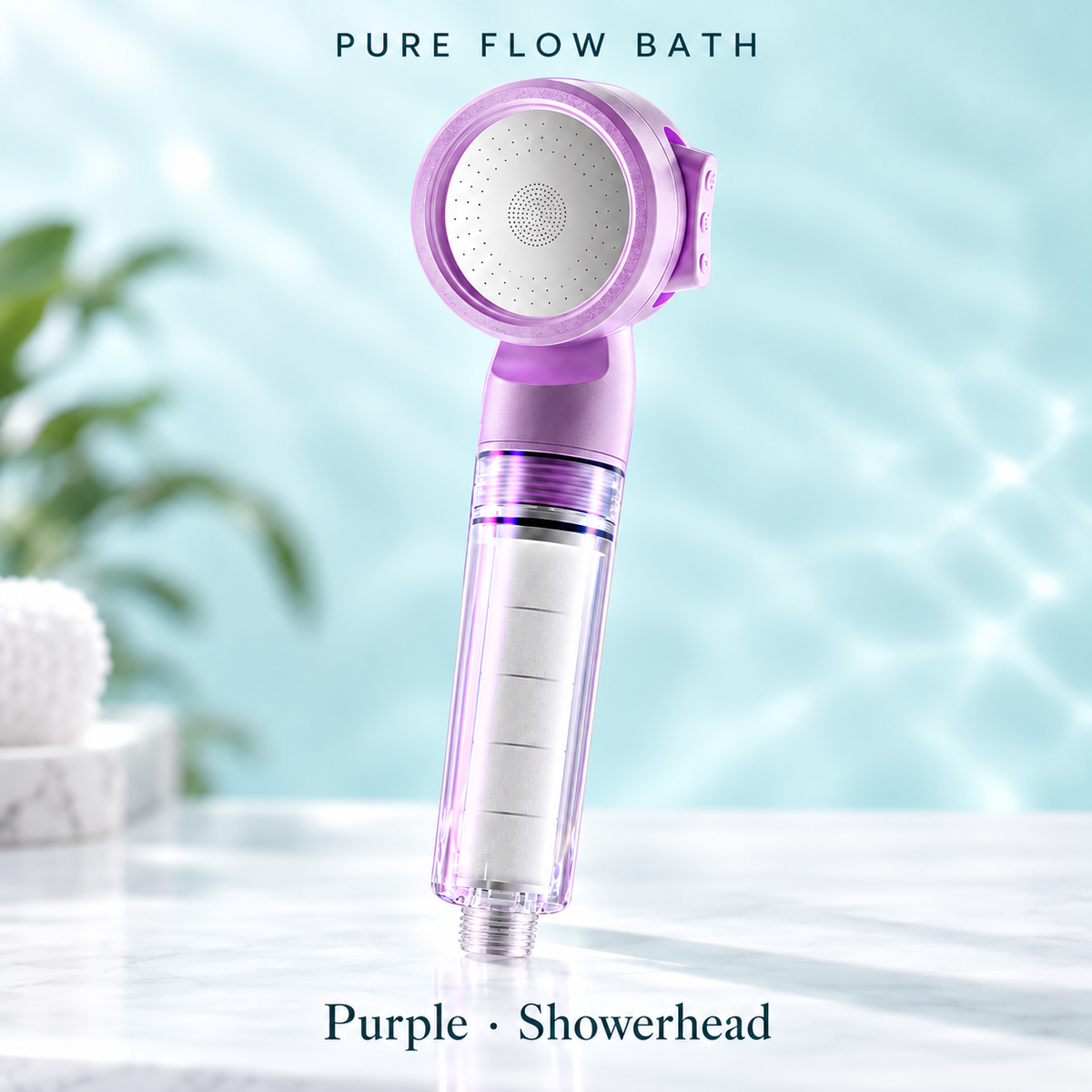 Pure Flow Bath Purple · Showerhead