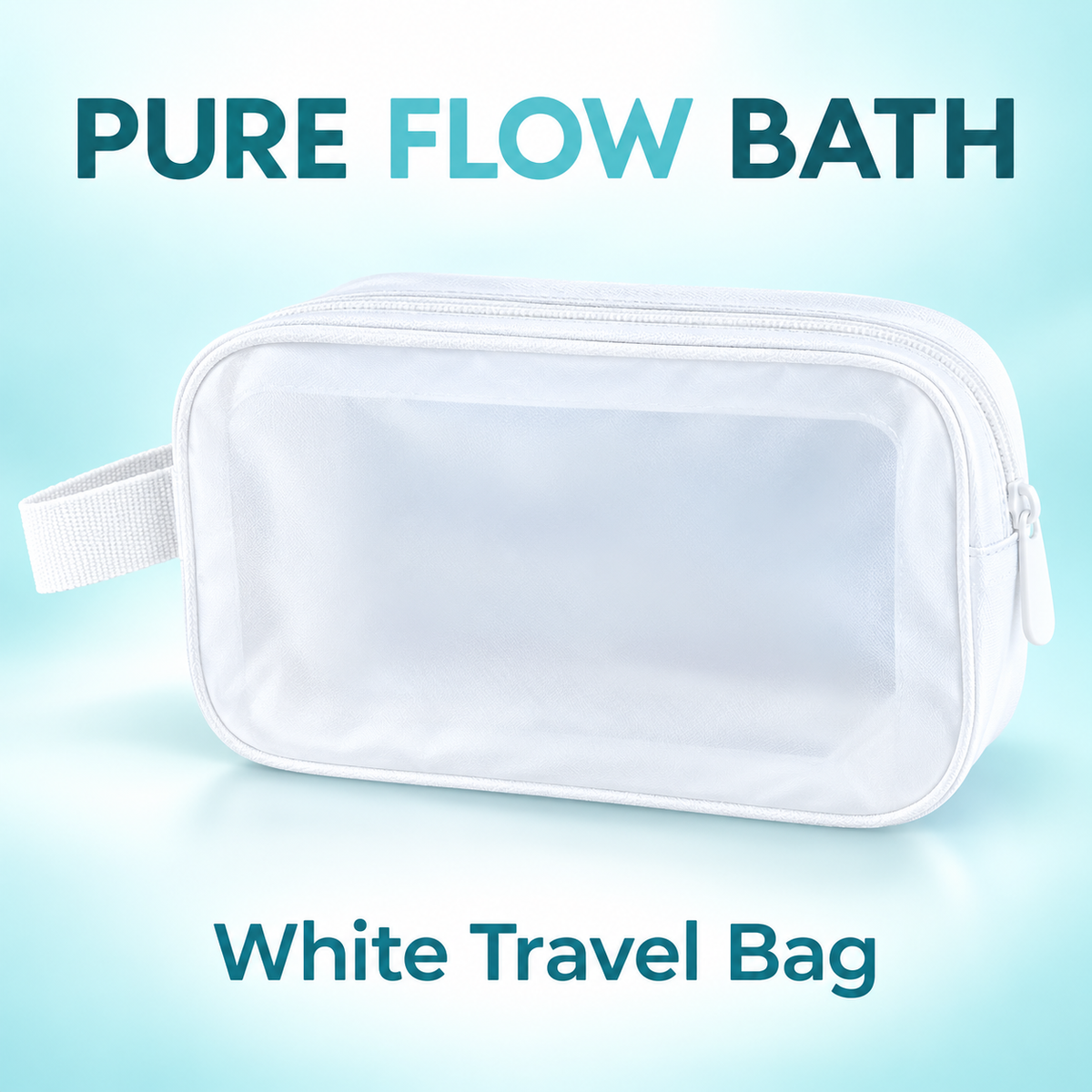 Pure Flow Bath White Travel Bag