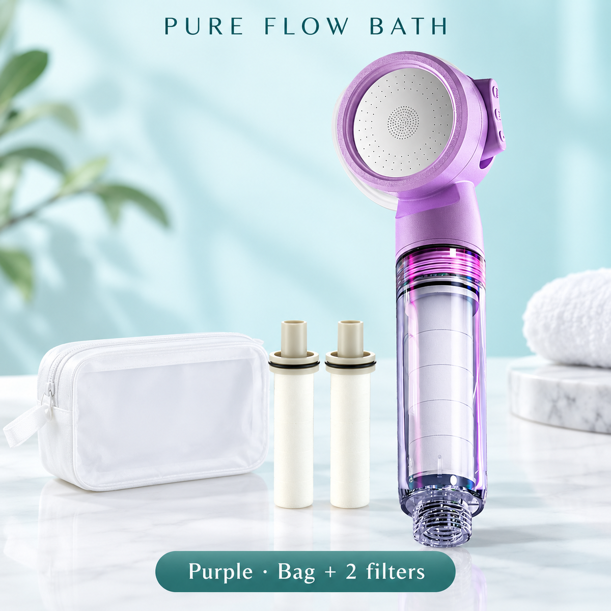 Pure Flow Bath Purple · Bag + 2 filters