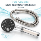 Pure Flow Bath Multi-spray filter-handle set, Silver reference