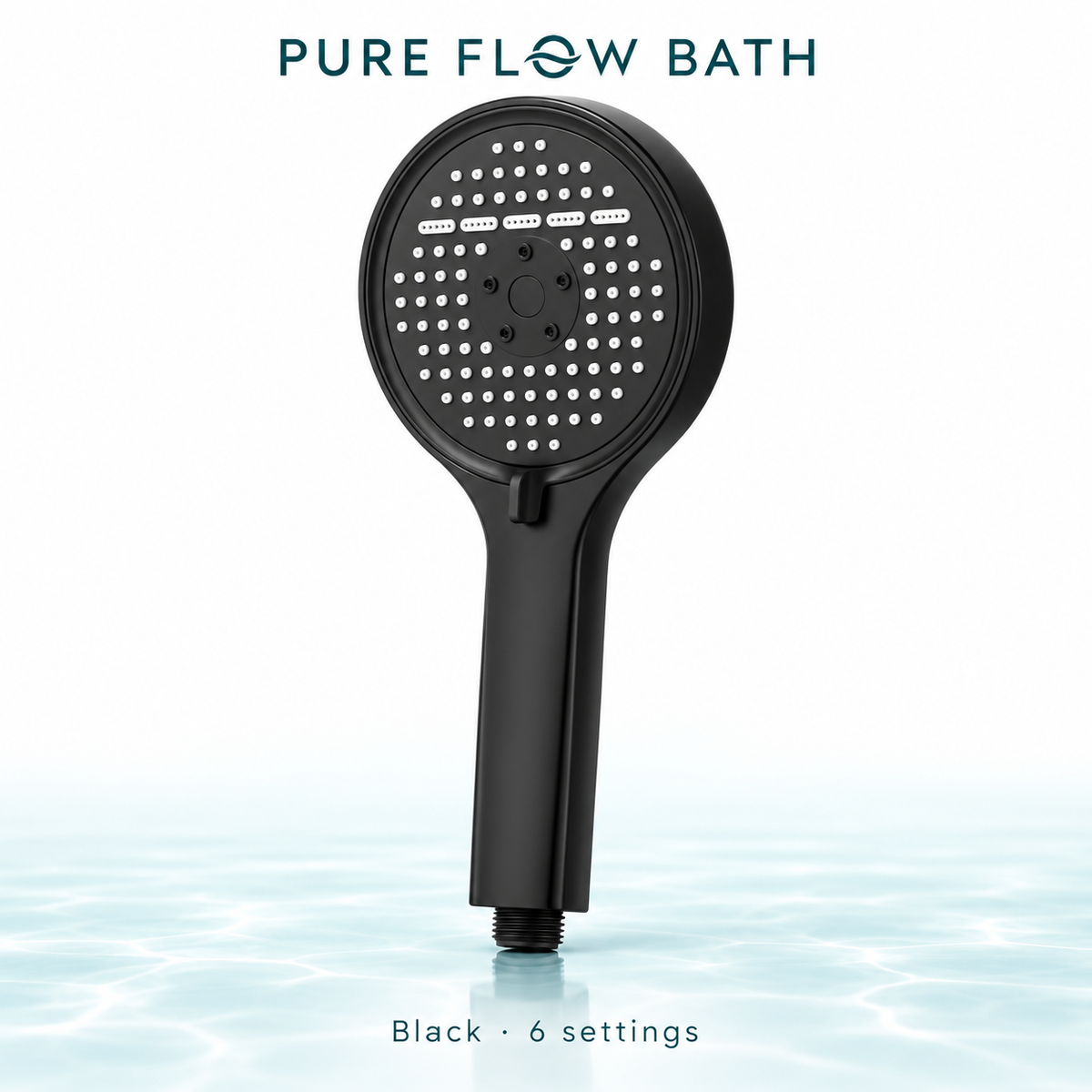 Pure Flow Bath 6 settings, Black