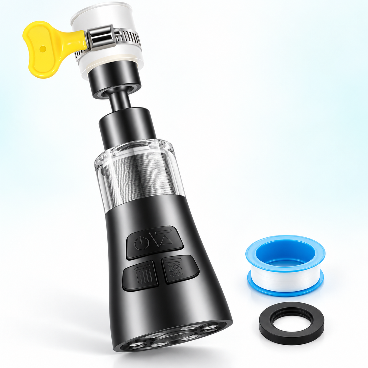 four-mode faucet filter - Gunmetal Gray / Universal Adapter