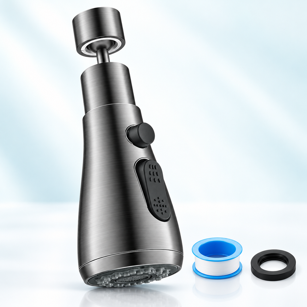 three-mode unfiltered faucet sprayer - Gunmetal Gray