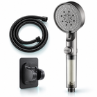 five-mode filtered showerhead - Gray / 1.5 m hose + holder
