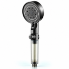 five-mode filtered showerhead - Black / Showerhead only